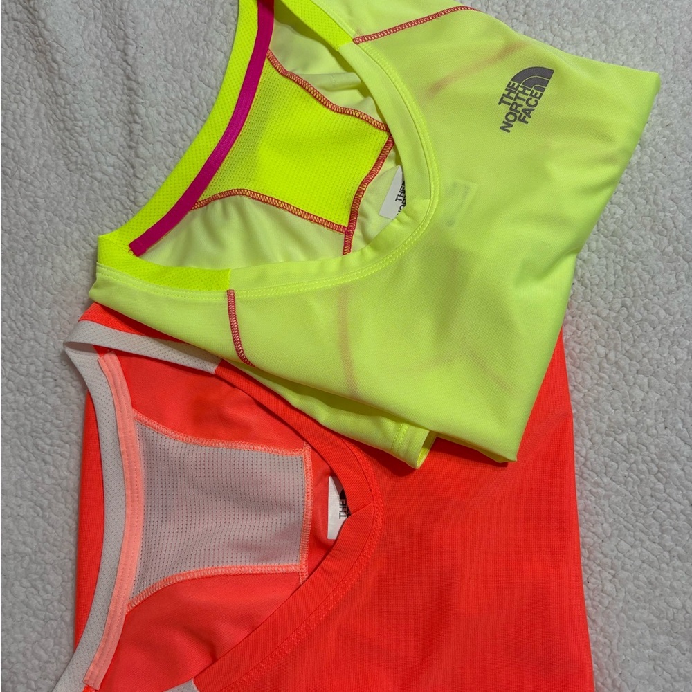 The North Face Neon Yellow and Bright Orange Active Tops - Picture 3 of 7